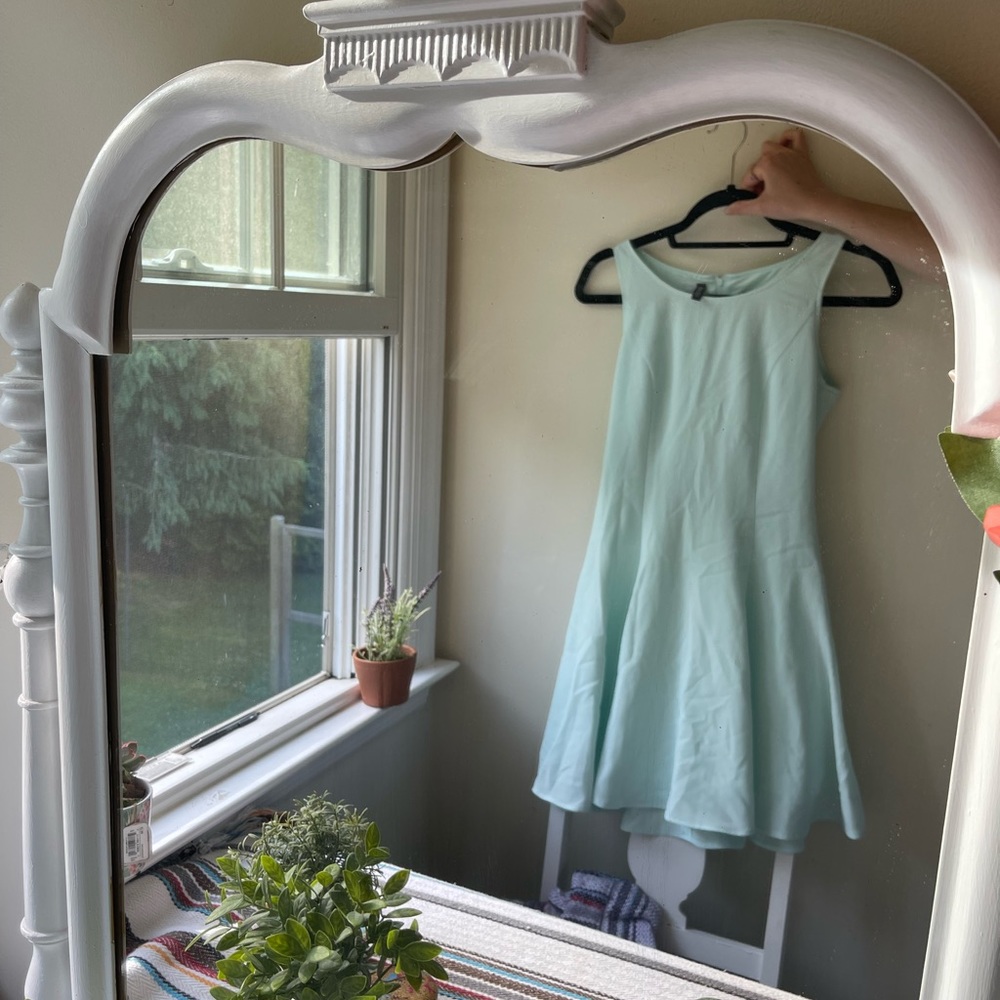 Divided light blue dress